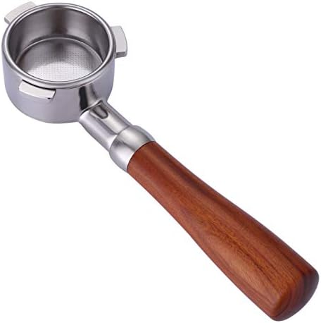 54mm Bottomless Portafilter Compatible with Breville Barista Express, Pro, Touch, Bambino, Infuser, Duo Temp Pro Espresso Machine Stainless Steel Portafilter Double Filter Basket-Wooden by Unknown