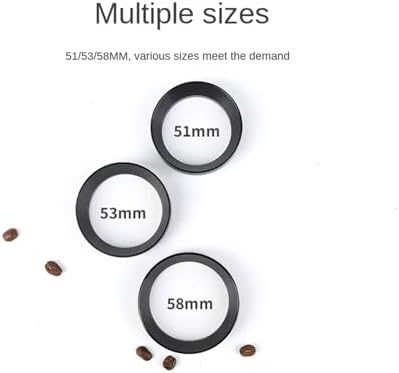 51/53/58mm Espresso Coffee Dosing Ring Coffee Filter Replacement Ring Espresso with 2 Cup 1 Cup Basket Needle Dosing Funnel 54mm(Silver,51MM) - Image 5