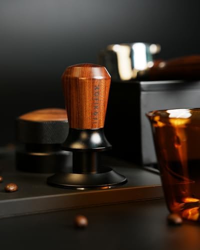 58mm Espresso Tamper, 30lbs Spring Loaded, Rosewood Handle, Ripple Base - Image 6