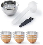 Refillable Coffee Capsule Reusable Stainless Steel Capsule Filter with Pod(Light Grey) by Unknown