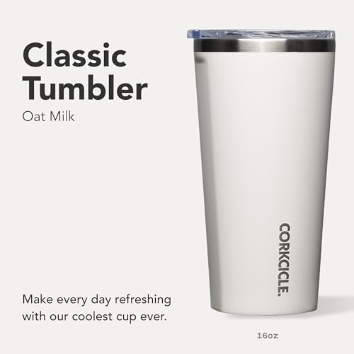Corkcicle Insulated Tumbler with Sliding Lid, 16 oz, Oat Milk - Image 2