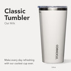 Corkcicle Insulated Tumbler with Sliding Lid, 16 oz, Oat Milk - Image 2