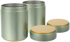 OUNONA Pack of 2 Tea Tin Cans, Tea Storage Space, Tea Containers with Lids, Tea Canisters for Loose Tea, Airtight Tea Leaf Storage, Loose Storage of Tea, Tinplate, Green - Image 4