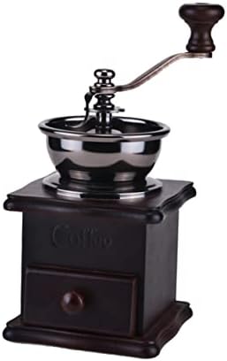 Manual Coffee Bean Hand Grinder, Adjustable Stainless Steel Burr Mill by Amosfun
