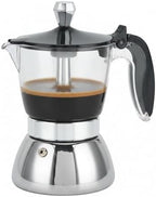 Gavigain Moka Induction Stovetop Strong Coffee Maker, Moka Pot Premium Crystal Shape Top Stovetop Coffee, Moka Pot - 4 cup, Classic Italian coffee maker for Coffee Lover by Gavigain