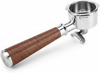 54mm Espresso Double Spouts Portafilter with 3 Ear | Fits 54mm Breville/Sage Barista Espresso Machine | Stainless Steel Basket and Walnut Handle | Espresso Accessories by CrossCreekLLC