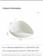 Coffee Beans Dose Tray Pottery/Walnut Wood Weighing Bean Tea Dish Coffee Powder Measuring Cup Coffee Accessories(Type f) - Image 3
