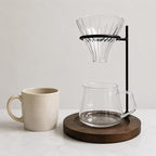 Coffee Dripper Stand Portable Pour Over Dripper Holder Metal Wooden Base Compact Elegant Station Stable Setup Suitable for Baristas Commercial - Image 2