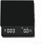 Mini Coffee Scale with Timer, Rechargeable Digital Kitchen Scale 0.1g Precision for Pour Over Espresso, Type-C Charging, Portable Coffee Weighing Scale with Backlit LCD Display(Black) by Miscedence