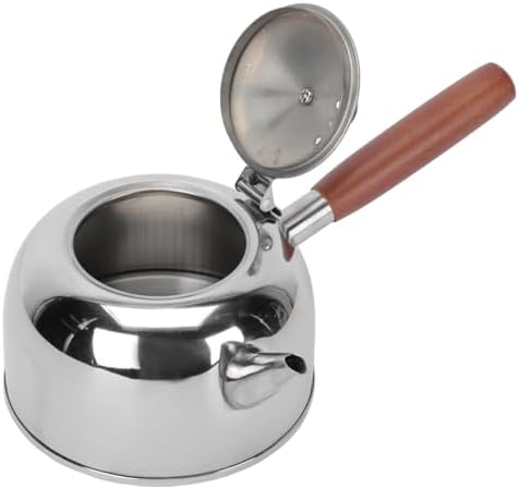 Zerodeko Side-Handled Tea Kettle Stainless Steel Water Boiling Container Portable Stovetop Tea Kettle for Induction Cooker Electric Cooker Gas Stove Home Kitchen 9.84 X 4.72 X 4.72 in - Image 7