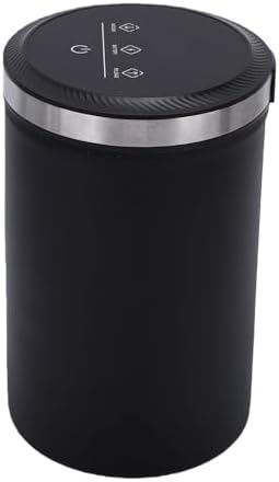 AYNEFY Cordless Rechargeable Digital Display Sealed Storage Jar Coffee Canister Stainless Steel Airtight Bean Grounds Container Holder Digital Time Power Display Automatic Charging - Image 3