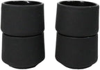 Ebros Gift Pack Of 4 Japanese Traditional Tetsubin Style Textured Surface Cast Iron Tea Cups Teacups Drinkware Tea Service Far East Decorative Accent (Black Modern Kokuyo) - Image 3