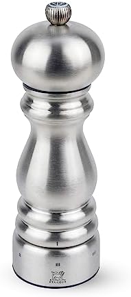 Peugeot Paris Chef Salt Mill, u'Select, 7 in, Stainless Steel by Unknown