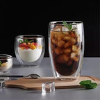 Set of 4 Double Wall Glass Coffee Mugs (15oz) - Insulated Clear Borosilicate Glass Cups for Latte, Cappuccino, Tea, and Espresso - Heat Resistant Glassware Gift for Christmas & Birthday - Image 6