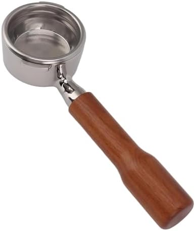 58mm Bottomless Portafilter with 2 Ears Solid Wood Handle Coffee Portafilter For GAGGIA For For Beech Color, Multifunctional Accessory For Home Use (Style 1) - Image 6