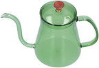 POCREATION High Borosilicate Glass Coffee Kettle, 600ml (Green) - Image 7