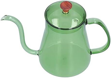 POCREATION High Borosilicate Glass Coffee Kettle, 600ml (Green) - Image 7