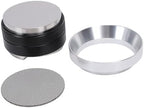 Stainless Steel Coffee Tamper Dosing Ring Puck Screen Coffee Machine Accessories Kit with Dosing Funnel for Espresso Portafilter (58mm) - Image 2