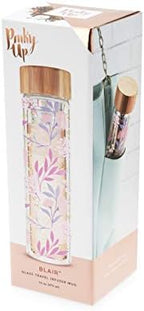 Pinky Up Blair Travel Tea Infuser Mug, Double Walled Insulated Travel Tumbler with Loose Leaf Tea Strainer, Travel Coffee Mug, Keeps Drinks Hot or Cold, 16 oz, Botanical Design - Image 5