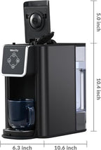 Mecity Coffee Maker 3 in 1 Single Serve Coffee Machine, Compatible with K cup Capsules, Instant Coffee Pot, Tea maker, 6,8,10 Oz Cup, Removable 50 Oz Water Reservoir, 120V 1150W, Dark Grey - Image 7
