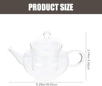 Cabilock Glass Teapot 8.5 Oz Heat-Resistant Transparent Tea Pot with Removable Infuser for Loose Leaf Brewing at Home and Office - Image 2
