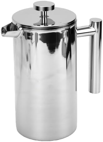 French Press Coffee Maker 1000ml Double Wall Stainless Steel by Jauarta