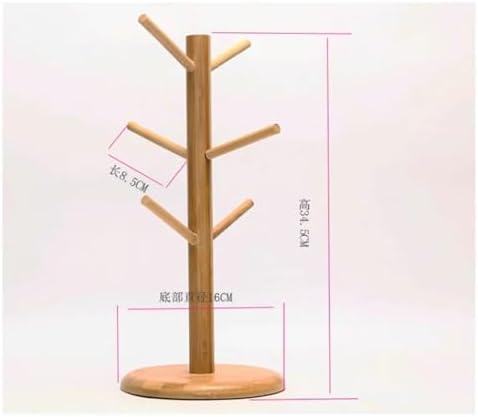 FMURY Tree Shape Wood Coffee Tea Cup Storage Holder Stand Mug Hanging Display Rack Shelf - Image 3