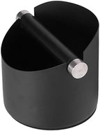 Stainless Steel Coffee Grounds Bucket with Rubber Base, Coffee Knock Box for Espresso Machines, Compact Dump Bin for Home, Cafes, Restaurants and Bars (Black trumpet (FC-04-2)) - Image 2
