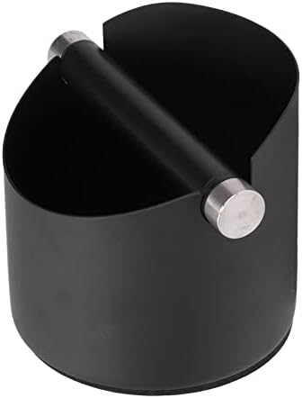 Stainless Steel Coffee Grounds Bucket with Rubber Base, Coffee Knock Box for Espresso Machines, Compact Dump Bin for Home, Cafes, Restaurants and Bars (Black trumpet (FC-04-2)) - Image 2