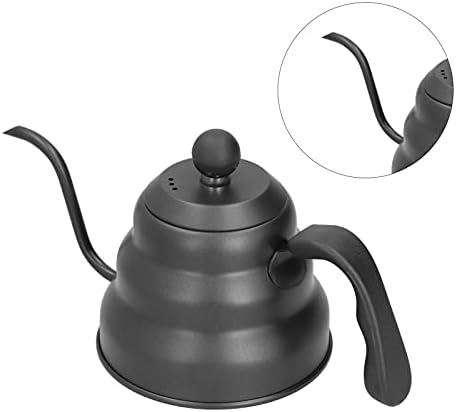 Pwshymi Stainless Steel Gooseneck Kettle, PTFE Coffee Pot with Ergonomic Handle and 3 Layer Composite Base, for Gas Electric Induction Stove Pour Over Coffee Maker (1L) - Image 5