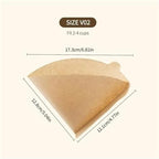 Paper Filters Unbleached Coffee Cone Fits For Drip And Compatible(100pcs pack V01) - Image 4