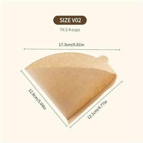 Paper Filters Unbleached Coffee Cone Fits For Drip And Compatible(40pcs pack V01) - Image 4