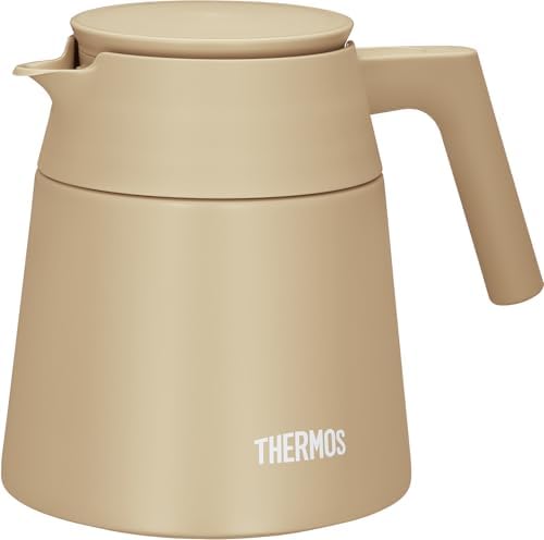 Thermos TTF-720 CL Vacuum Insulated Coffee Server, 24.3 fl oz (720 ml), Cafe Latte, All Parts, Dishwasher Safe, Coffee Dripper Compatible, Magic Bottle Structure, Hot and Cold Retention by Thermos