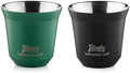 Bincoo Stackable Espresso Cups Set,2 Pack Double Wall Stainless Steel Insulated Espresso Shot Cups for Coffee Machines, Unbreakable and Stackable,2.7oz by Bincoo