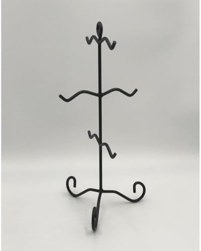 Mug Holder Tree, Coffee Cup Holder with 6 Hooks, 8 "W x 16 "H, Large Rustic Black Iron Steel Kitchen Rack Plate Farmhouse Home, Standing Kitchen Counter Decor - Image 5