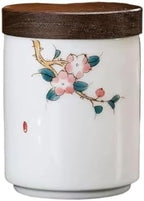 Tea Canister, Tea Caddy Portable Travel Tea Caddy Moisture-Proof Coffee Bean Tin with Wooden Lid Food Storage Jar for Coffee/Sugar/Loose Tea Leaf(F) by Unknown