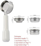 58mm Bottomless Portafilter，Compatible For Gaggia，Baby Classic With 1/2/4 Cup Basket Espresso Machine Barista Accessory(ABS white) - Image 2