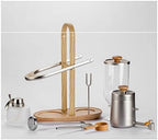 JITEM Cafetera Belgium Luxury Royal Family Balance Syphon Coffee Maker Siphon Brewer Elegant Design Retro Style with U handle Glass Siphon Pot for Coffee or Tea - Image 7