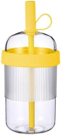 18oz Reusable Copolyester Straw Tumbler, Car Cup Fit, Yellow by Unknown