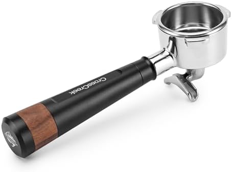 54mm Double Spout Portafilter for Breville 3 Ear Aluminum Handle by CrossCreekLLC