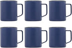 DISCOUNT PROMOS Kenai Powder Coated Travel Mugs 13.5 oz. Set of 6, Bulk Pack - Double Wall, Perfect for Coffee, Hot Cocoa, Other Hot & Cold Beverages - Blue by DISCOUNTPROMOS