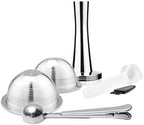 Compatible With Delonghi，ENV135 Stainless Steel Refill Pod Filter,Compatible With Nespresso，Reusable Capsule Coffee Pod GCA1(70ml 2pod t s) by Unknown