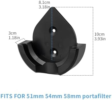 Coffee Portafilter Wall Rack Holder Station Universel For 51MM / 54MM / 58MM Home Barista Tools Accessories(Black wall rack) - Image 2