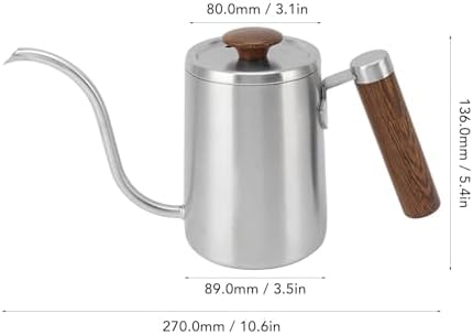 Gooseneck Kettle 600ml 304 Stainless Steel Wenge Handle - Image 3