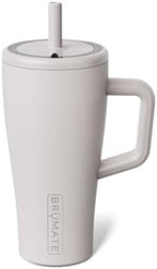 BrüMate Era 20 oz Tumbler with Handle and Straw | 100% Leakproof Insulated Tumbler with Lid and Straw | Made of Stainless Steel | Cup Holder Friendly Base | 20oz (Dune) by Br%C3%BCMate