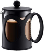 BODUM 10683-01 Kenya French Press Coffee Maker, Borosilicate Glass - 4-Cup (0.5 L), Black by Bodum