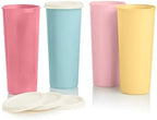 Tupperware Tumbler Set in Multicolor, 12 Count, Dishwasher Safe and BPA Free (12 Tumblers, 12 Lids, 16 fl oz each) - Image 7