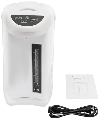 304 Stainless Steel Hot Water Dispenser, Electric Kettle, 4L Removable Water Tank, 750 Watt Adjustable Water Temperature for Tea&Coffee (White, 7.87 * 15in) - Image 6