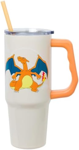 Silver Buffalo Pokemon Charizard Fire Type Stainless Steel Tumbler, 30oz by SilverBuffalo