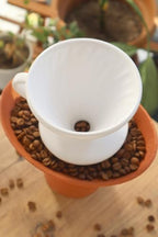 SODEF Ceramic V60 Coffee Dripper White Color for Pour Over Brewing 200-399ml Capacity - Image 2